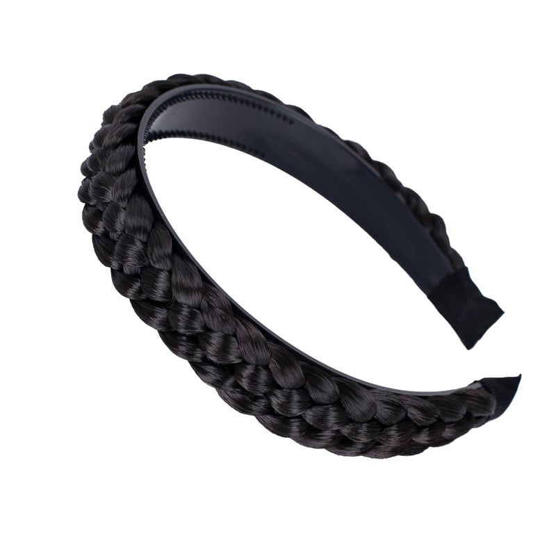 CAISHA Headband Ponytail Braided Hair piece Hair band Hair Accessories Dark Chocolate Brown HR9 - Image 1